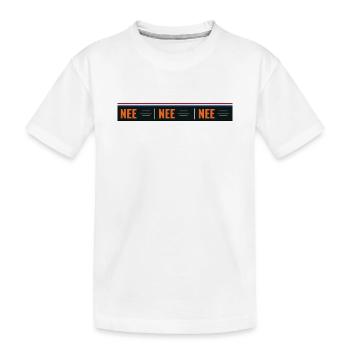 Nein, Nein, Nein – Briefkastenaufkleber – Hemd - Kinder Premium Bio T-Shirt - Weiß - Vorne