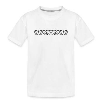 Teeth Smile Tooth - Kids' Premium Organic T-Shirt - white - Front