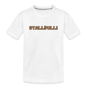 Pull d’écurie - Écurie - Cavalier cheval Cavalier - T-shirt bio Premium Enfant - blanc - Devant