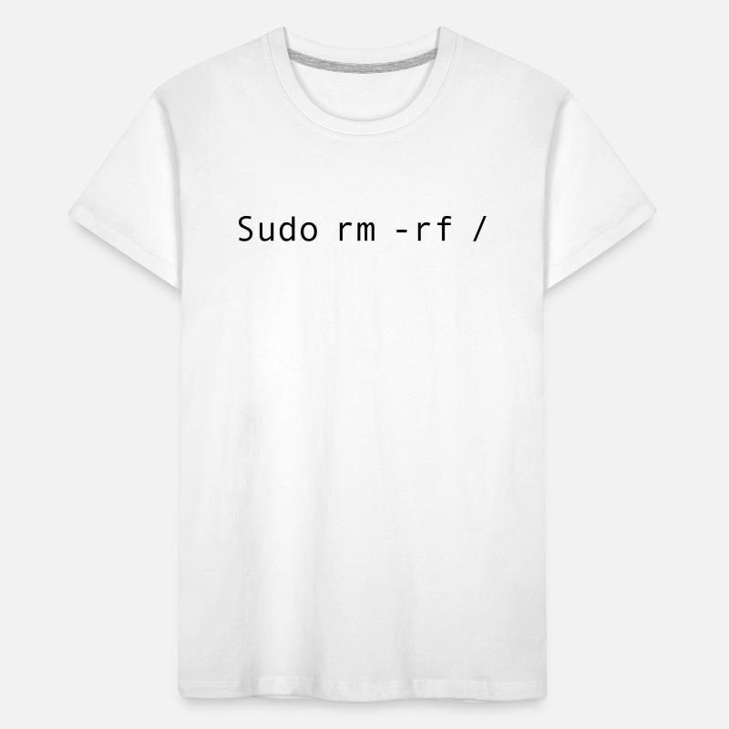 Linux-Codierung sudo rm -rf / Kinder Premium Bio T-Shirt