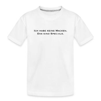 „Keine Macken“ – Statement Shirt - Kinder Premium Bio T-Shirt - Weiß - Vorne