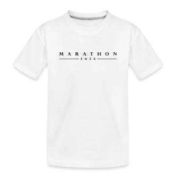 Marathon 2026 Schriftzug - Kinder Premium Bio T-Shirt - Weiß - Vorne