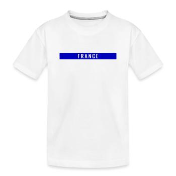 France Rectangle Bleu - T-shirt bio Premium Enfant - blanc - Devant