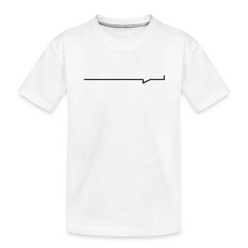 Balken-Sprechblase - Kinder Premium Bio T-Shirt - Weiß - Vorne