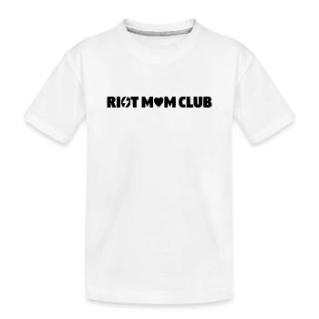 « RIOT MOM CLUB » logo horizontal - T-shirt bio Premium Enfant - blanc - Devant