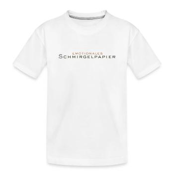 Emotionales Schmirgelpapier - Kinder Premium Bio T-Shirt - Weiß - Vorne