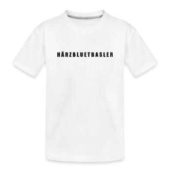 Härzbluetbasler Kanton Basel - Kinder Premium Bio T-Shirt - Weiß - Vorne