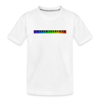 Clavier arc-en-ciel - T-shirt bio Premium Enfant - blanc - Devant
