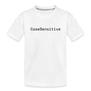 Humour de développeur sensible à la casse - T-shirt bio Premium Enfant - blanc - Devant