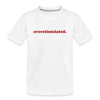 Maman introvertie surstimulée et stressée - T-shirt bio Premium Enfant - blanc - Devant