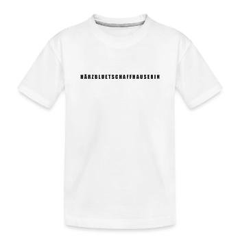 Härzbluetschaffhauserin Kanton Schaffhausen - Kinder Premium Bio T-Shirt - Weiß - Vorne