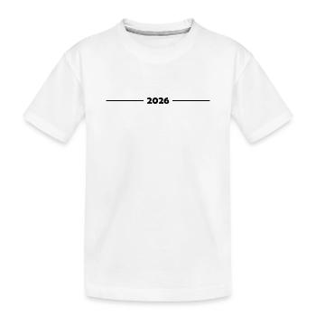 2026 stroke - Kids' Premium Organic T-Shirt - white - Front