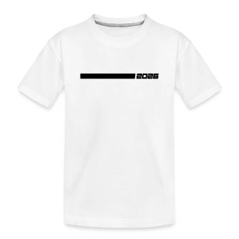2026 Linie - Kinder Premium Bio T-Shirt - Weiß - Vorne