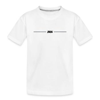 2026 Year Line Gift - Kids' Premium Organic T-Shirt - white - Front