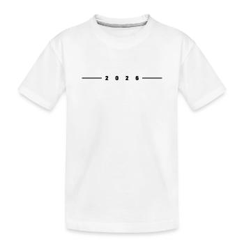 2026 stroke - Kids' Premium Organic T-Shirt - white - Front