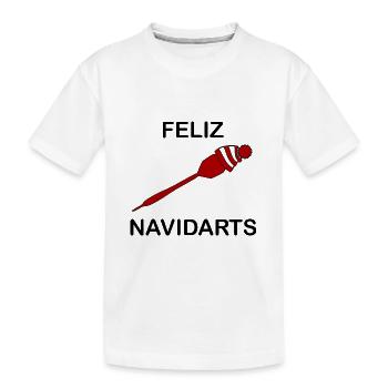 Feliz Navidart’s Darts Pun Idée de Noël - T-shirt bio Premium Enfant - blanc - Devant