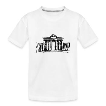 Berlin Brandenburger Tor – Symbolträchtiges - Kinder Premium Bio T-Shirt - Weiß - Vorne