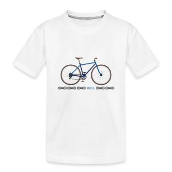 Balade à vélo Tour à vélo - T-shirt bio Premium Enfant - blanc - Devant