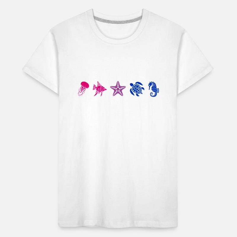 Subtle Pride Sea Creatures Beach Summer Kids' Premium Organic T-Shirt
