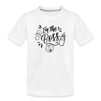 Ich bin der Chef - Kinder Premium Bio T-Shirt - Weiß - Vorne