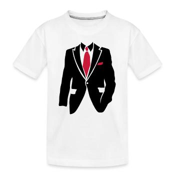 Anzug Geschäftsmann 2105 - Kinder Premium Bio T-Shirt - Weiß - Vorne