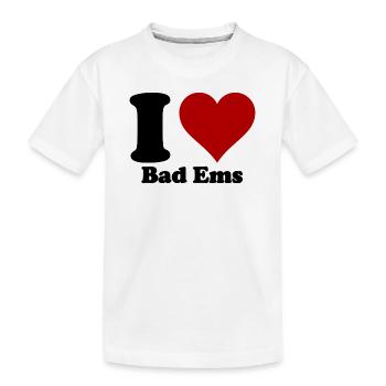I Love Bad Ems - Kids' Premium Organic T-Shirt - white - Front
