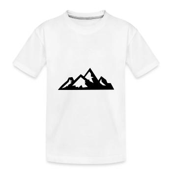 Berge Berg Gebirge 08 - Kinder Premium Bio T-Shirt - Weiß - Vorne