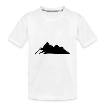 Berge Berg Gebirge 02 - Kinder Premium Bio T-Shirt - Weiß - Vorne