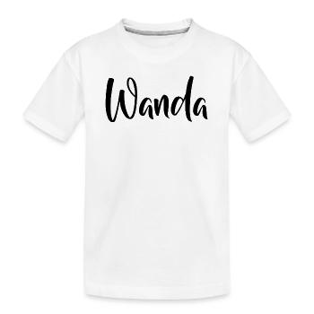Name - Wanda - Kinder Premium Bio T-Shirt - Weiß - Vorne