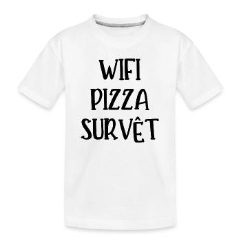wifi pizza survêt - T-shirt bio Premium Enfant - blanc - Devant
