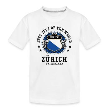 Zurich - T-shirt bio Premium Enfant - blanc - Devant