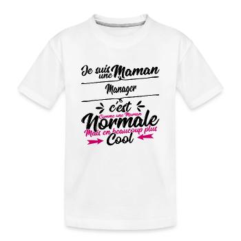Maman Manager cadeau - T-shirt bio Premium Enfant - blanc - Devant