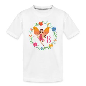 8. Geburtstag Kleine Fee Mädchen 8 Jahre alt - Kinder Premium Bio T-Shirt - Weiß - Vorne