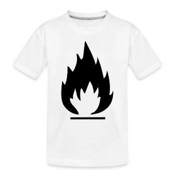 feuer - Kinder Premium Bio T-Shirt - Weiß - Vorne