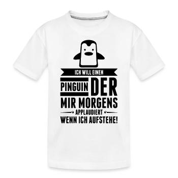 Je veux un pingouin d applaudir! (2015) - T-shirt bio Premium Enfant - blanc - Devant