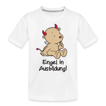 Engel_Teufel Ausbildung_schwarz - Kinder Premium Bio T-Shirt - Weiß - Vorne