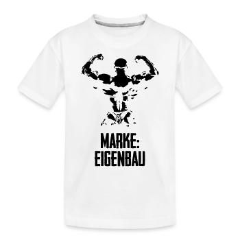 bodybuilding man - Kinder Premium Bio T-Shirt - Weiß - Vorne