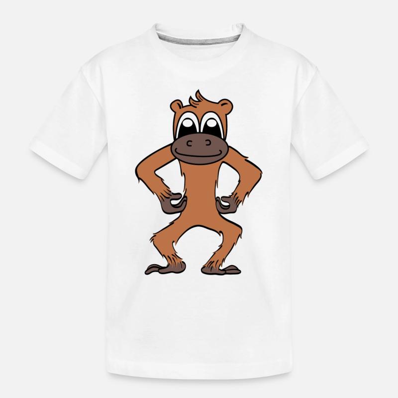 affe - Kinder Premium Bio T-Shirt - Weiß
