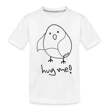 hug me! (Cute Bird) - Kids' Premium Organic T-Shirt - white - Front