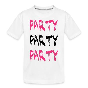Party - Kinder Premium Bio T-Shirt - Weiß - Vorne