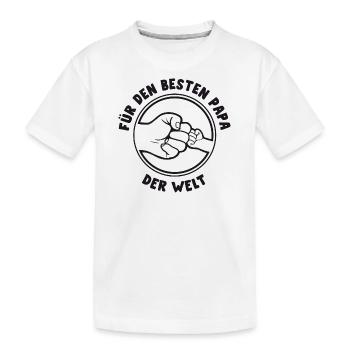 Für den besten Papa der Welt - Kinder Premium Bio T-Shirt - Weiß - Vorne