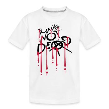 punks not dead Zitat - Kinder Premium Bio T-Shirt - Weiß - Vorne