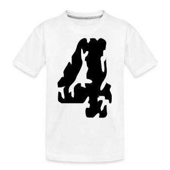 Maillot 4 numéros - T-shirt bio Premium Enfant - blanc - Devant