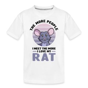 Rat as a pet - Kids' Premium Organic T-Shirt - white - Front