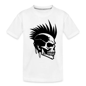 Skull Punk Art - Kids' Premium Organic T-Shirt - white - Front