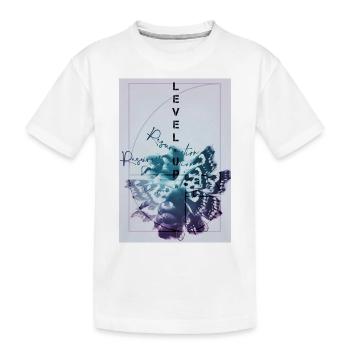 Tattoo Be You Butterfly Level Up 2 - Kinder Premium Bio T-Shirt - Weiß - Vorne