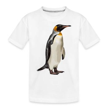 Manchot royal majestueux - T-shirt bio Premium Enfant - blanc - Devant