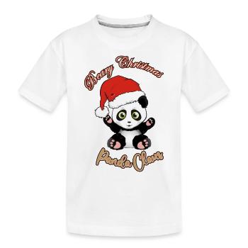 Panda Claus Beary Noël - T-shirt bio Premium Enfant - blanc - Devant