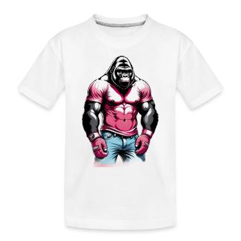 Gorilla Boxer Boxen - Kinder Premium Bio T-Shirt - Weiß - Vorne