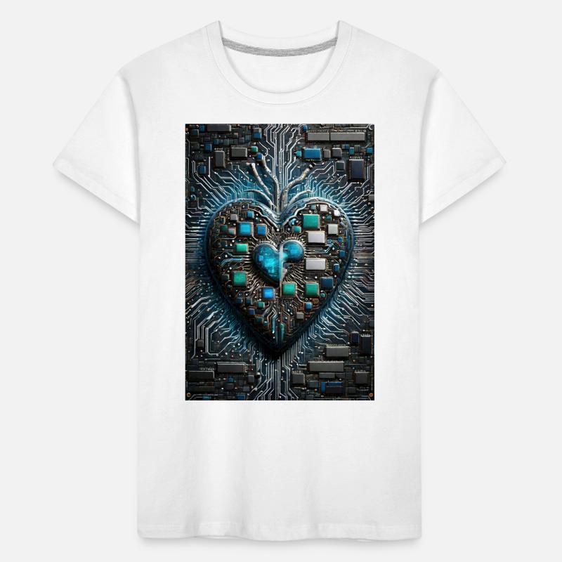 Das Herzstück der Valentinstags-CPU eines Computermanns Kinder Premium Bio T-Shirt